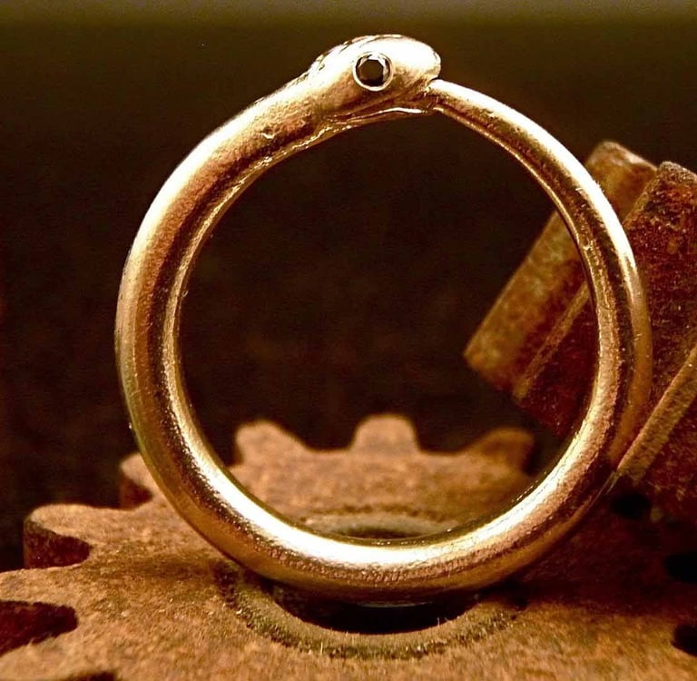 serpiente muerde su cola