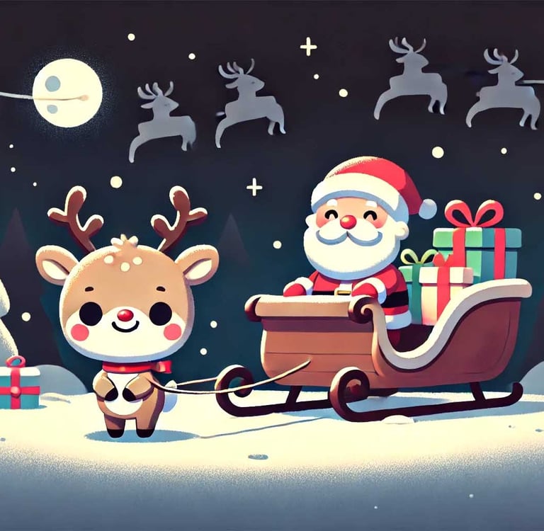 a reindeer with a santa claus claus claus claus claus claus claus claus claus claus claus