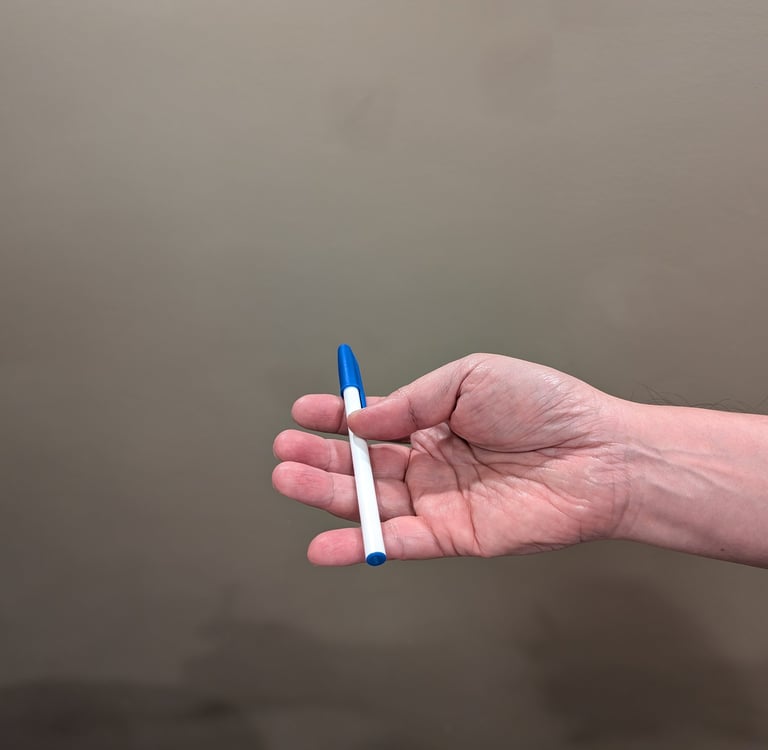 thumb near middle finger