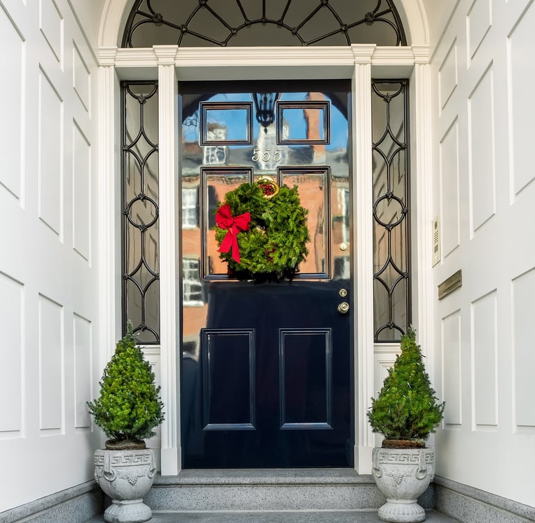 High gloss front door - Hollandlac Brilliant 98 in Black daeco painting