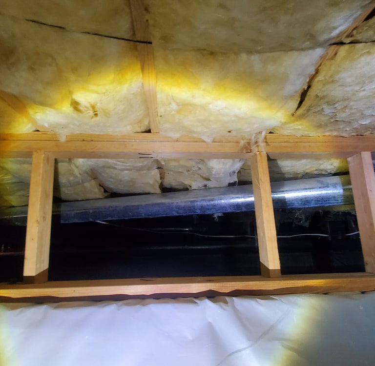 A framing support member got knocked got and never put back.