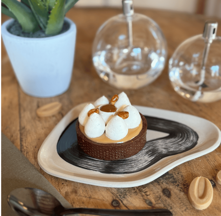 tarte caramel cacahuetes