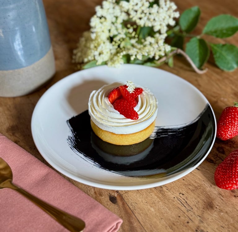 Tarte fraise fleur de sureau