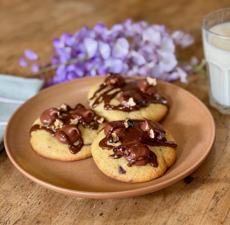 cookies double chocolat pecan