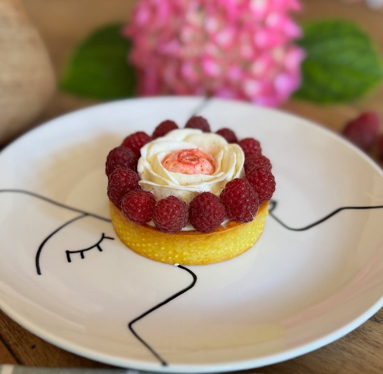 tarte framboise praline