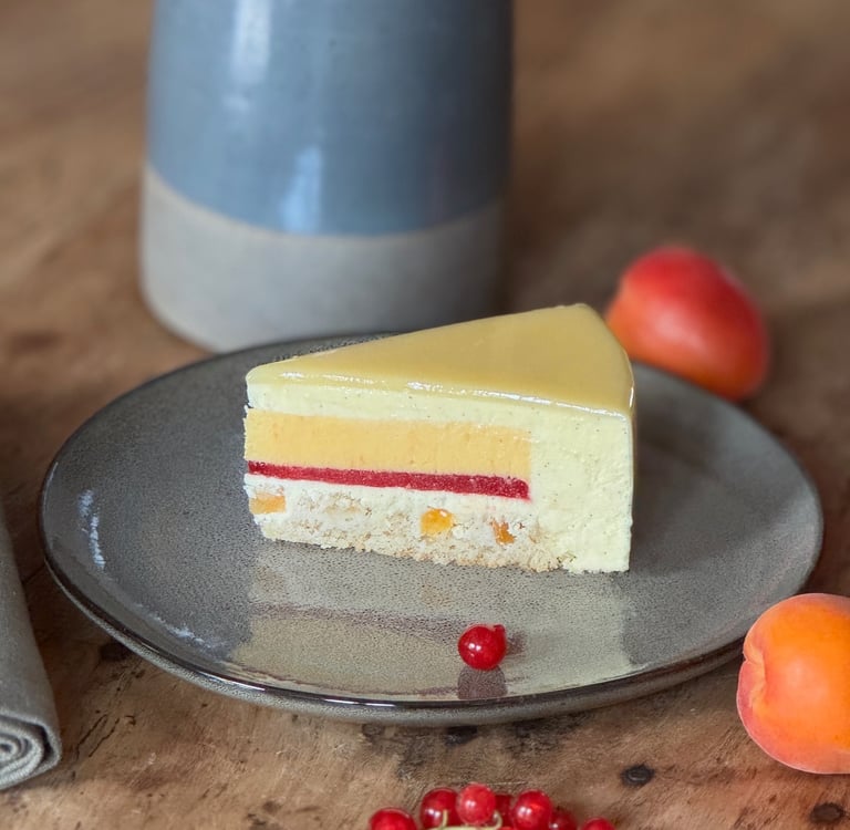 entremet abricot groseille