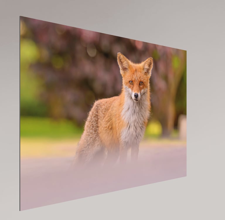 Tirage photo sur plaque aluminium sans cadre — exemple de rendu moderne