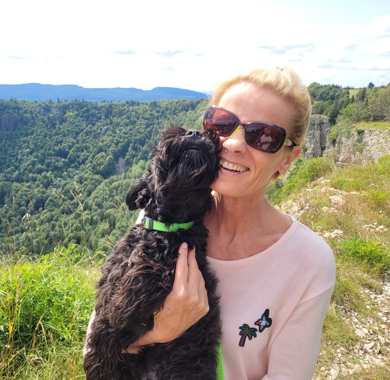 Schnauzer miniature dans la nature