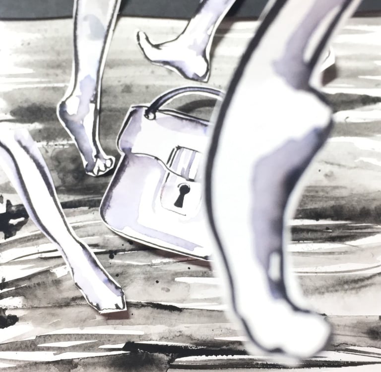 Animation - Dancing around handbags