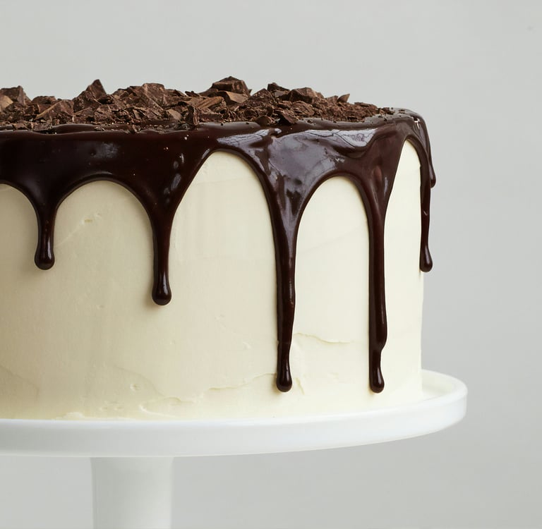 a cake with chocolate icing
