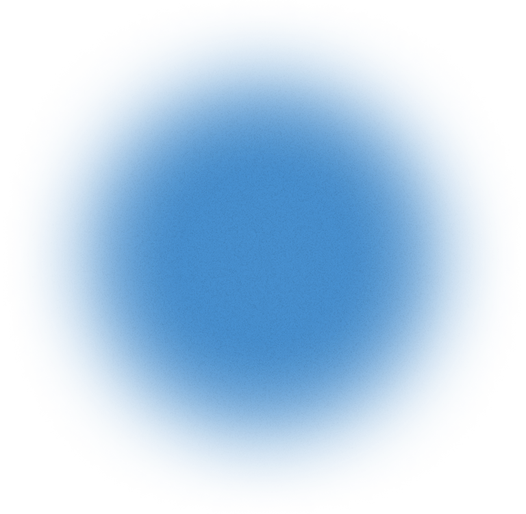 a blue circle with a black background