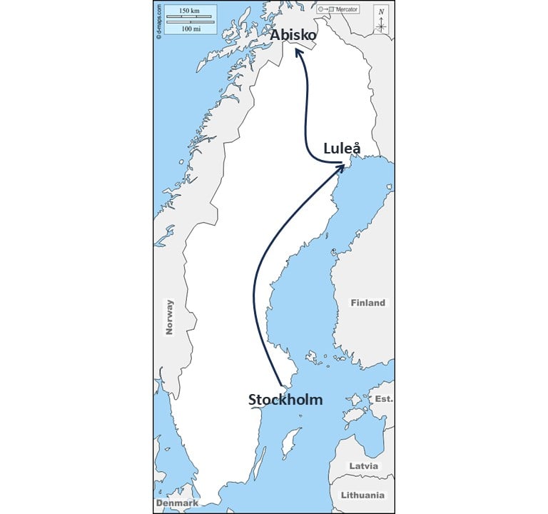 Stockholm à Abisko