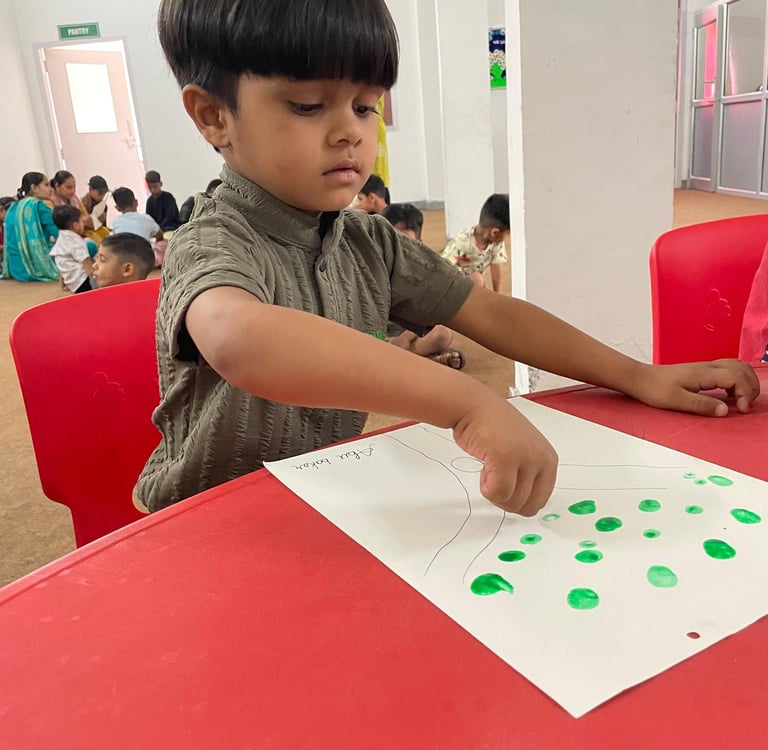 International Delhi Public School Jhabrera Students Engaged In Art & Craft Activity