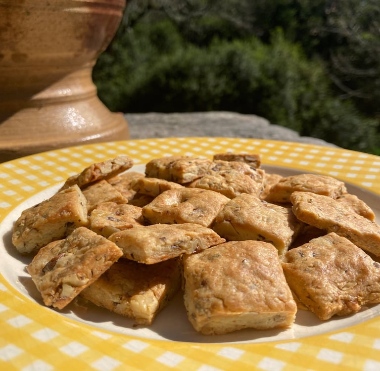 Apéro'noix - sablés noix fromage de la Biscuiterie artisanale de l'Apothicaire