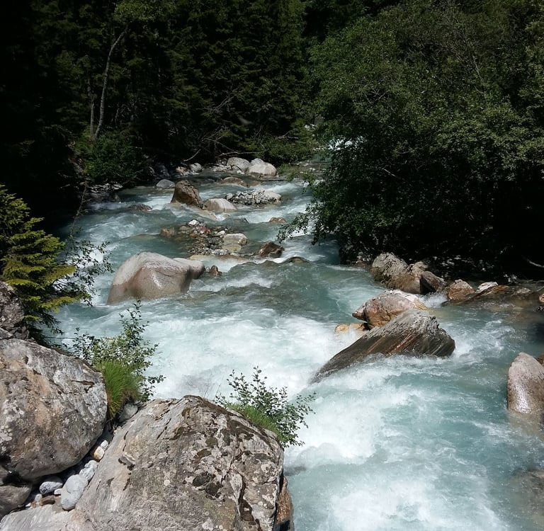 Rivière en pleine nature pleine de vitalité