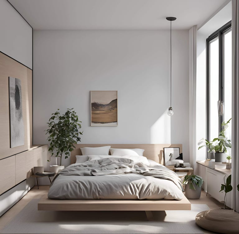 clean bedroom after regular home cleaning service