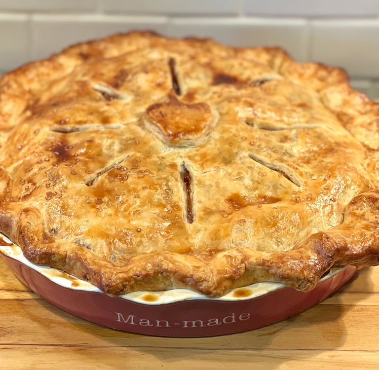 classic apple pie with double crust