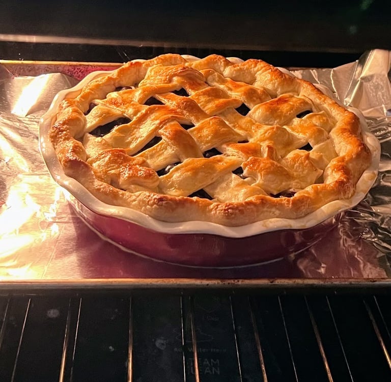 finished lattice pie crust