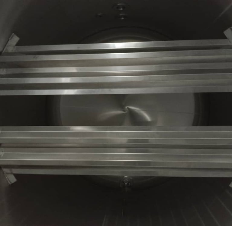 a metal divider, installed in a ISO tank to reduce inertia