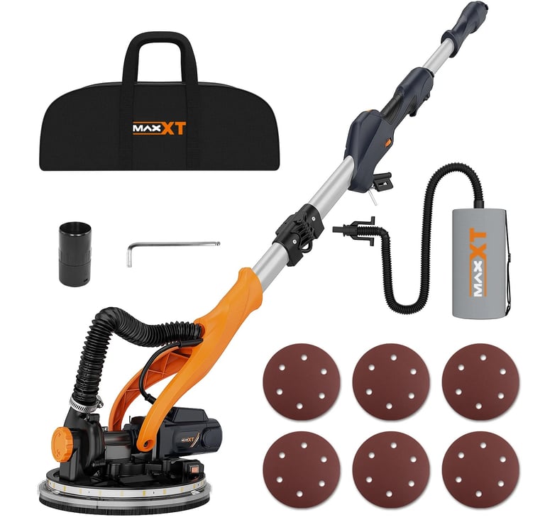 Maszyna do szlifowania gładzi gipsowej, wraz z zapasowymi krążkami papieru ściernego