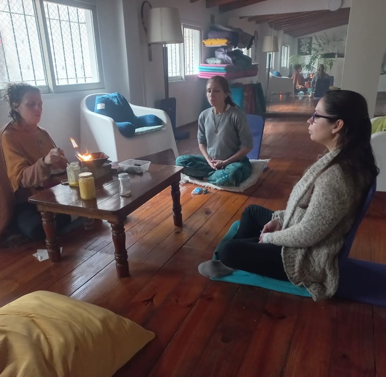 voluntarias homa practican agnihotra en buenos aires