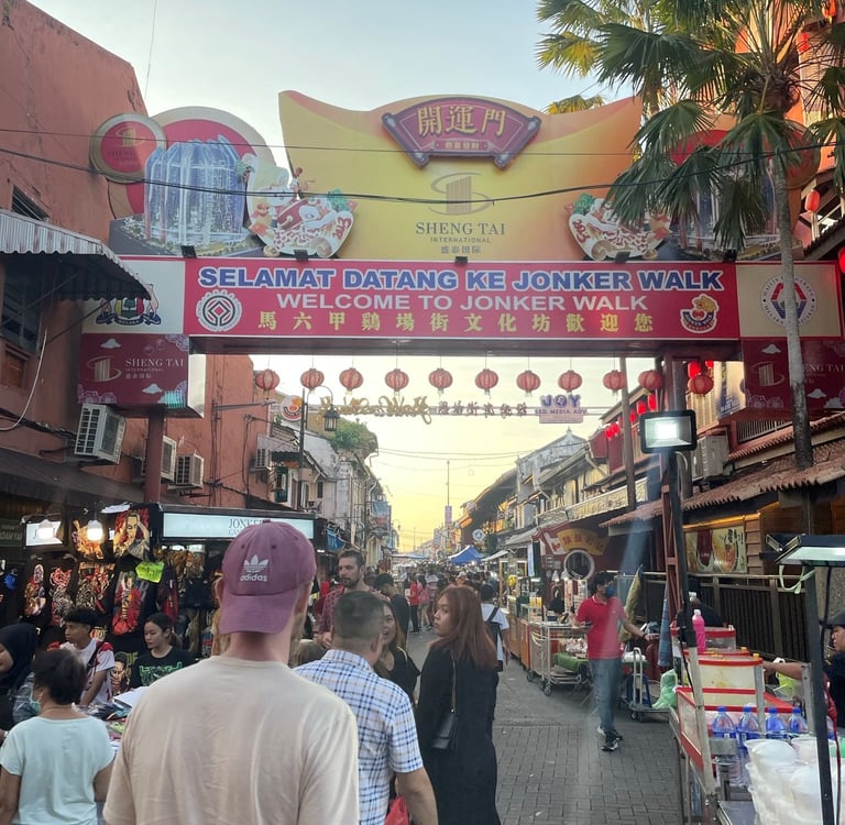 nocny market w Melaka