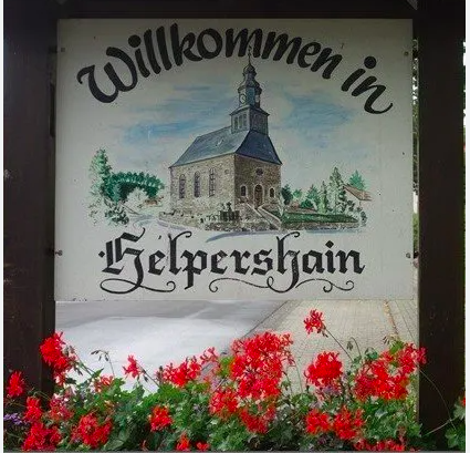 Ortseingangsschild des Ortes Helpershain