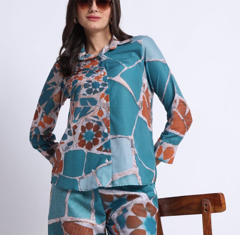 Slate Shirt and pant women co ord set collection