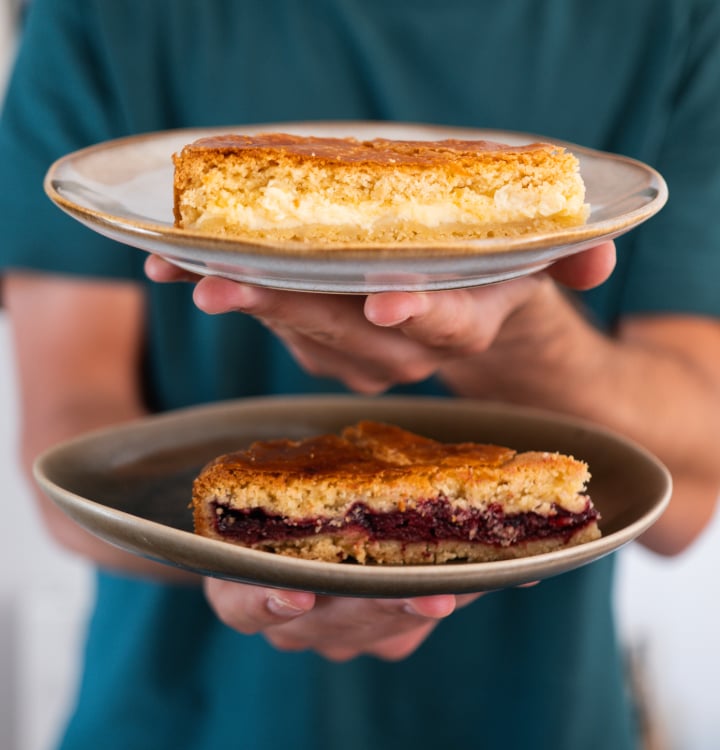 gâteau basque crème et cerise