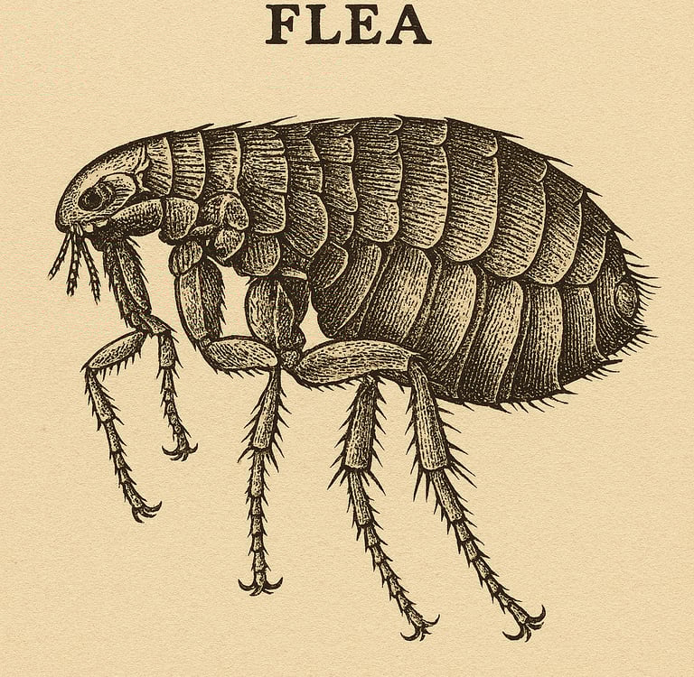 Image of a flea which Treat Pest Control Service takes care of