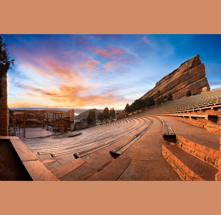 Red Rocks Amphitheatre at sunrise