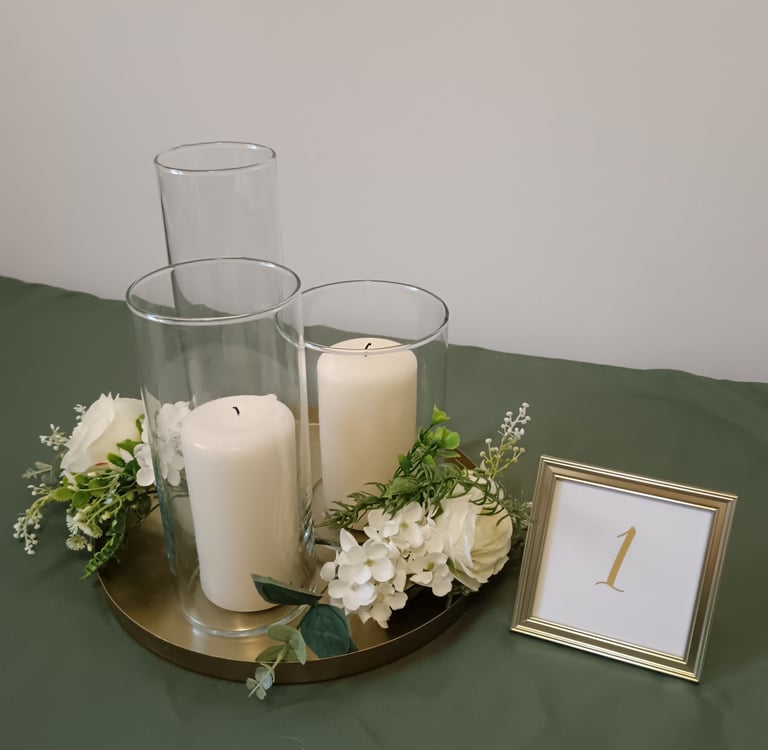 numéro de table doré