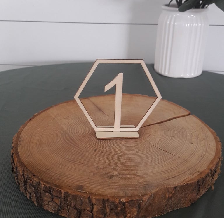 numéro de table bois