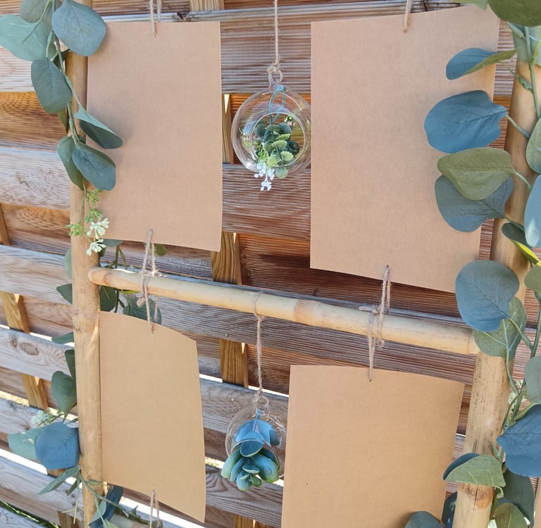 pack plan de table échelle bambou