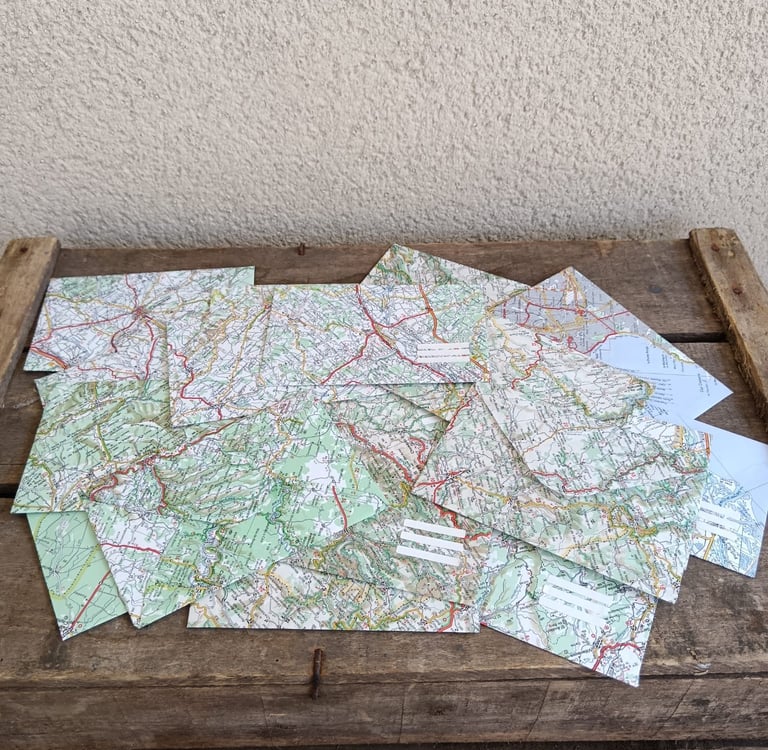 lot enveloppes cartes routières
