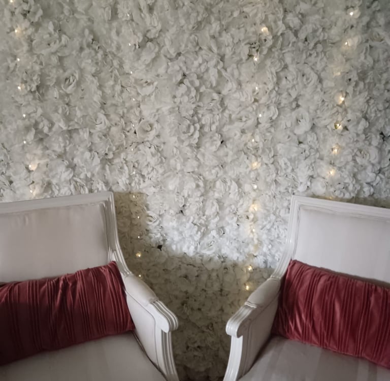 Mur fleurs artificielles