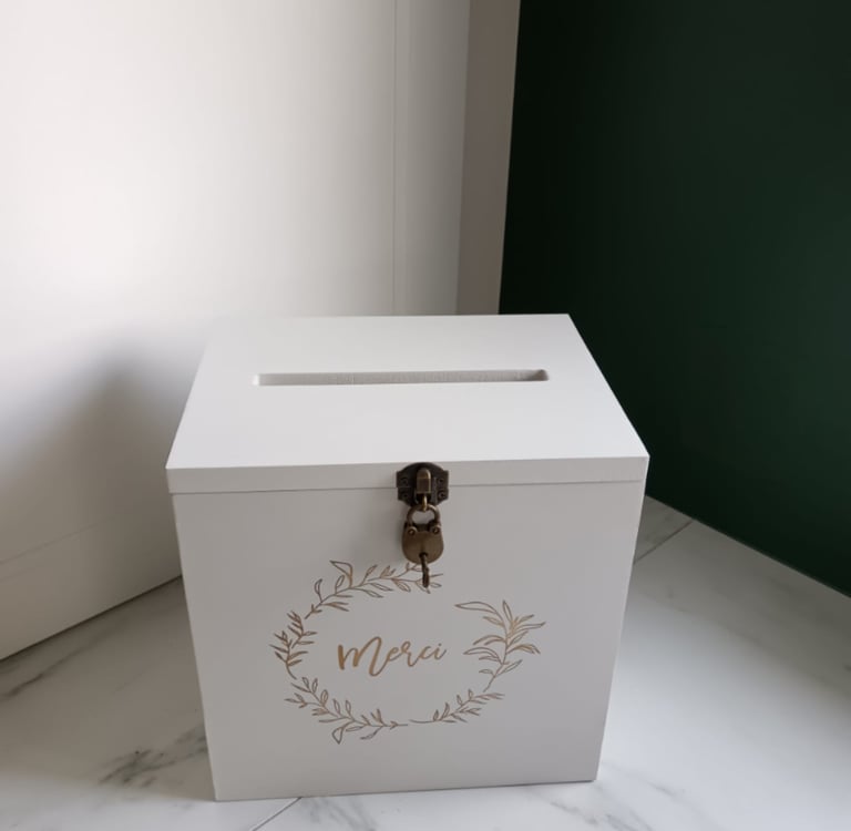 urne en bois "merci"