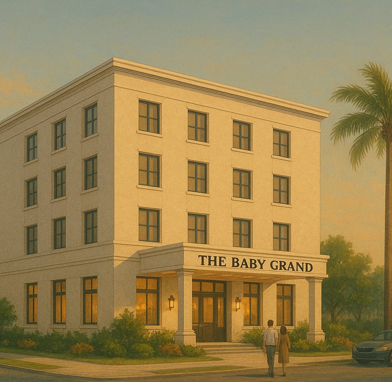 the baby grand hotel grand opening in Coronado