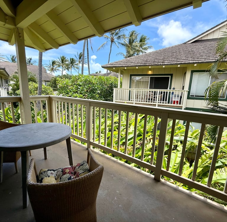 Beautiful lanai in this top rated airbnb poipu beach