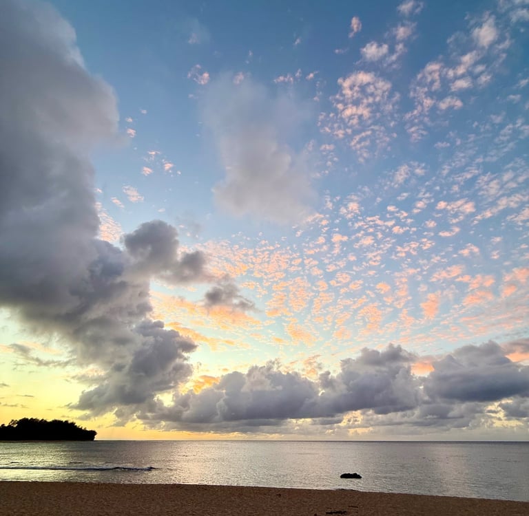 haena beach park best sunset in kauai
