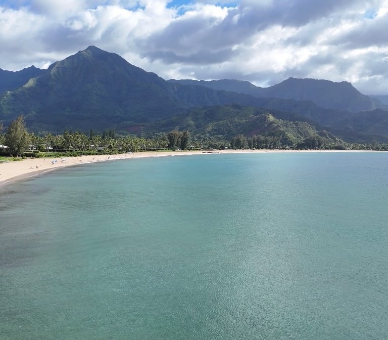 Hanalei bay beach kauai Hawaii