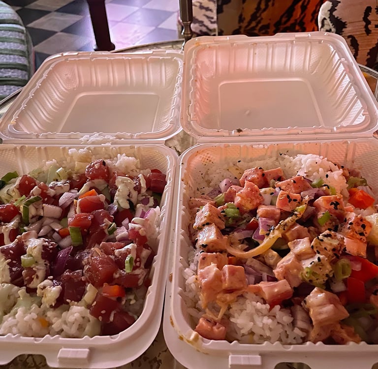 poke bowls Chris Ono Grinds