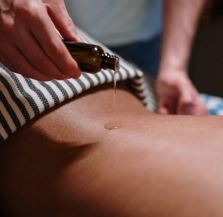 a person is getting a massage