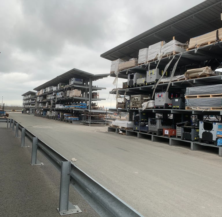 SEMA Approved Racking Inspector performing pallet racking inspection in North Wales warehouse Mold F