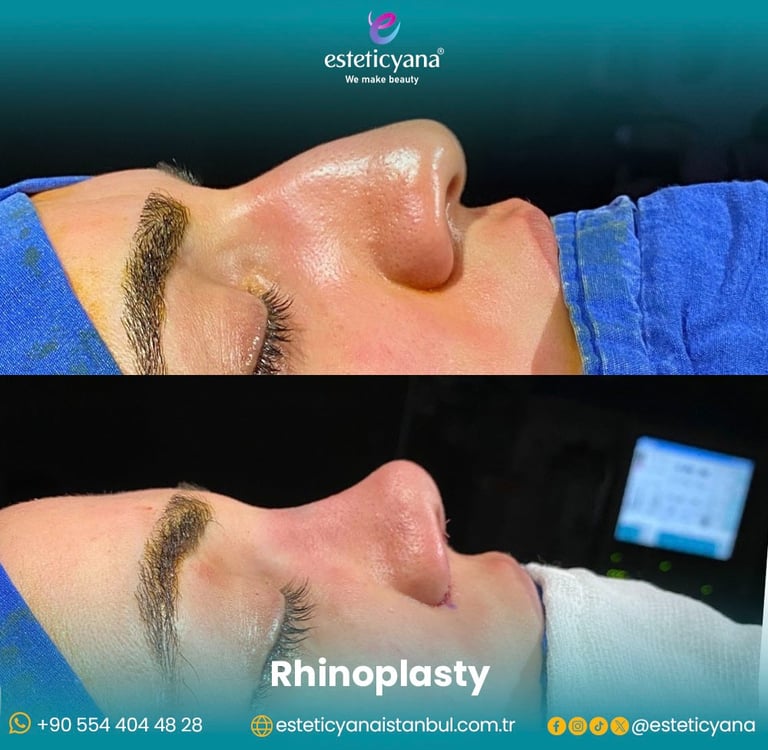 Rhinoplasty before and after