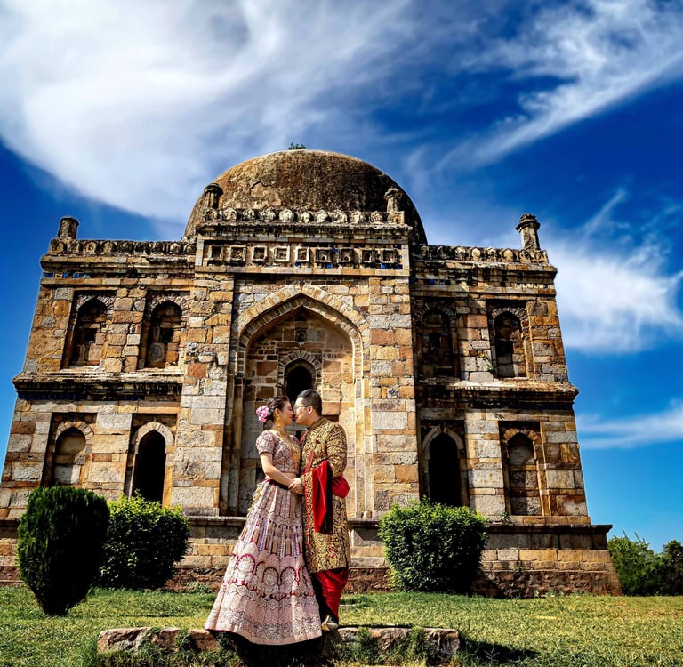 Pre-wedding Photoshoot Delhi Lodhi Garden, Elegant Photos Studio Photographer in gurgaon