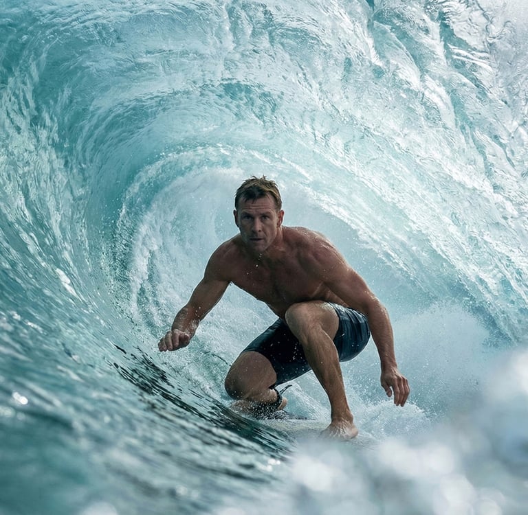 Imagen de surf generada con IA