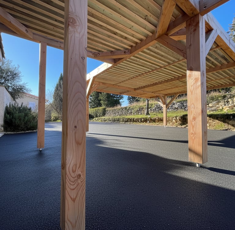 artisan charpentier Pergola bioclimatique à Aubenas