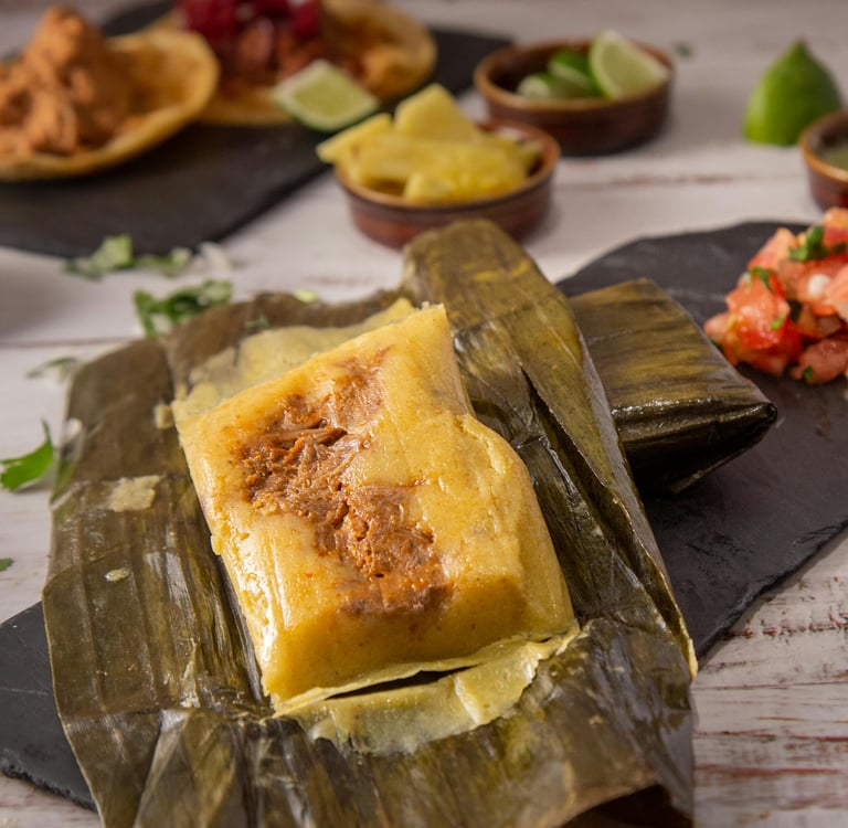 Tamale on Banana Leaf