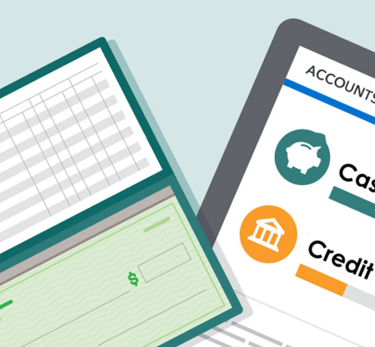 a tablet with a checkbook and pen on it